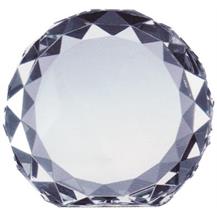 Optical Crystal Gem-Cut Circle