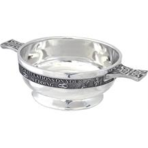 Pewter Quaich Bowl - 'Congratulations On Your Wedding'