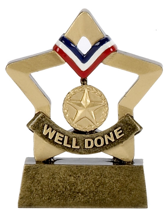 Well Done Mini Star Trophy Award