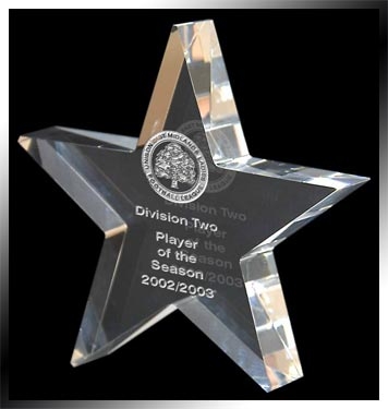 WhiteFire Optical Crystal - Standing Star
