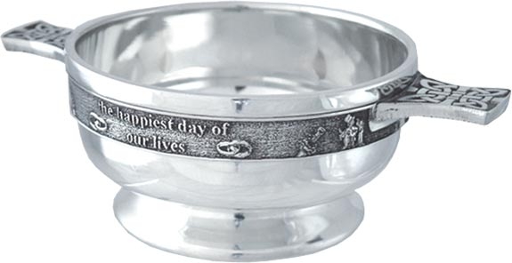Pewter Quaich Bowl - Wedding 'Thankyou'