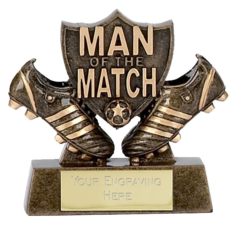 Boot and Shield Man Of The Match Trophy