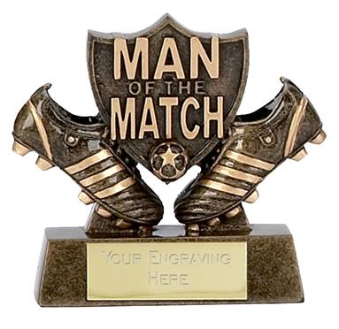 Boot and Shield Man Of The Match Trophy