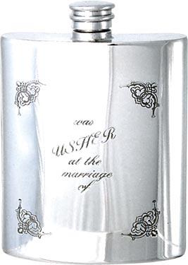Pewter 6oz Hip Flask - Wedding 'Usher'