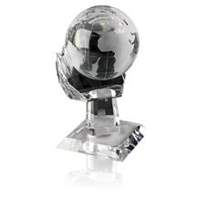 Optical Crystal Globes on Palms - Available in 3 sizes