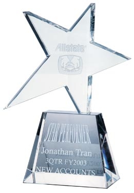 Optical Crystal Meteor Award - Clear
