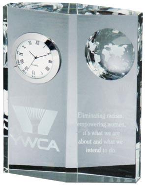 Optical Crystal Globe Clock