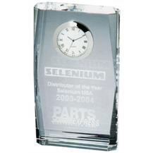 Optical Crystal Beveled Clock Plaque