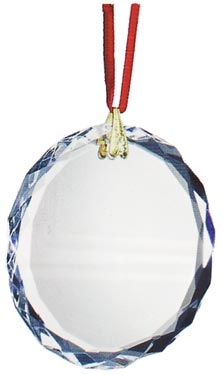 Gem-Cut Optical Crystal Disc - Round