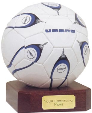 Football Holder - Black Painted Wood Base