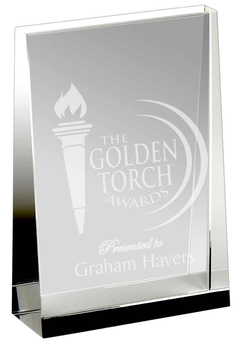 Guardian Crystal Wedge Trophy Award KK002
