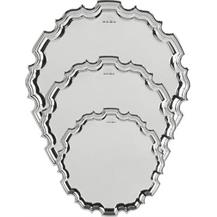 Hallmarked Sterling Silver Tray - Round Chippendale