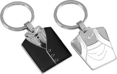His 'n' Her Keyrings - Bride and Groom