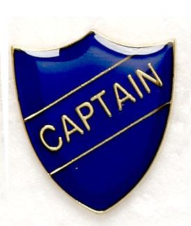 Blue School Captain Shield Badges