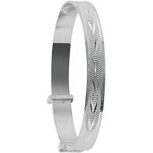 Silver Child's Bangle - 'V' Pattern