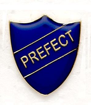 Blue School Prefect Shield Badges