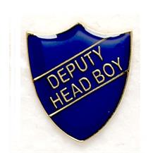 Blue Deputy Head Boy Shield School Badges
