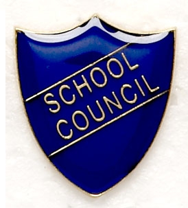 Blue School Council Shield Badges