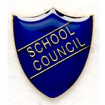 Blue School Council Shield Badges