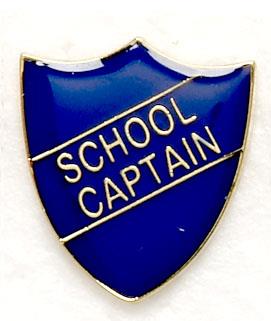 Blue School Captain Shield Badges