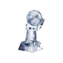 Crystal World Globe in Crystal Hand