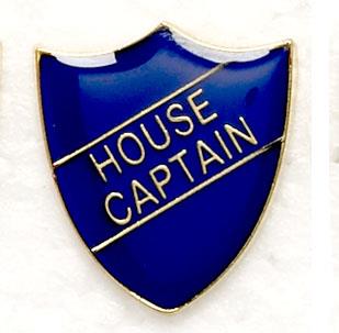 Blue School House Captain Shield Badges