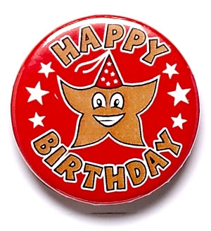 Happy Birthday Pin Badge