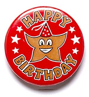 Happy Birthday Pin Badge