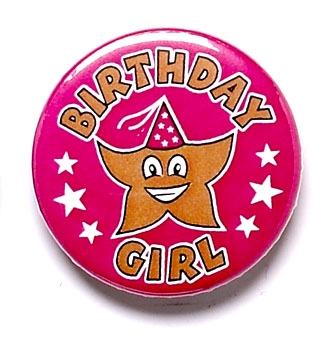 Birthday Girl Pin Badge
