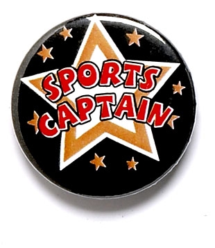 Sports Captain Star Pin Badge