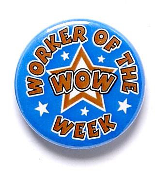 Worker Of The Week Star Pin Badge