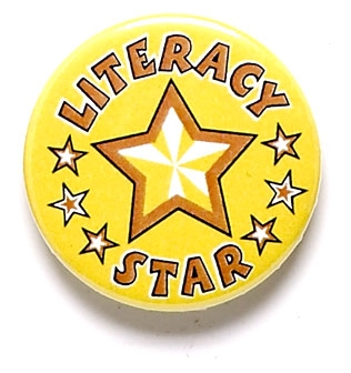 Literacy Star Pin Badge
