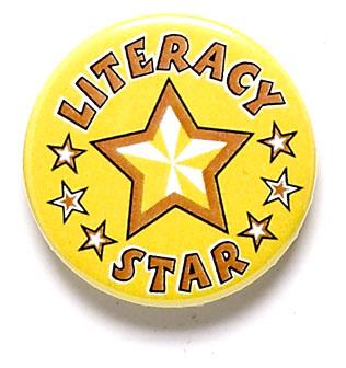 Literacy Star Pin Badge