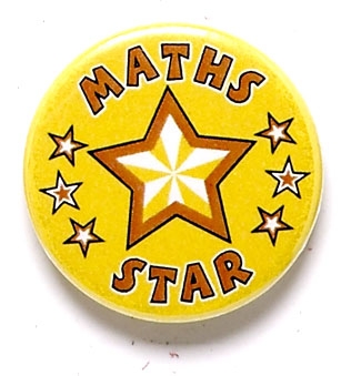 Maths Star Pin Badge BA048