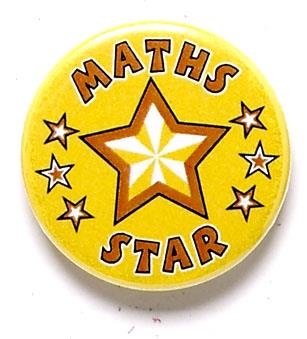 Maths Star Pin Badge BA048