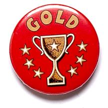 Red Gold Cup Star Pin Badge