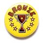 Yellow Bronze Cup Star Pin Badge thumbnail