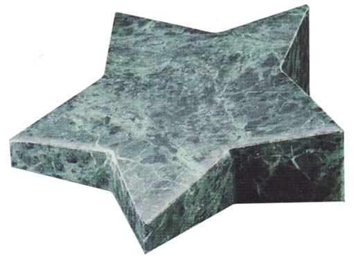 Green Marble Star Paperweight