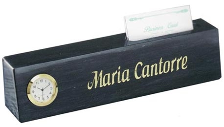 Black Marble All-in-One Name Plate