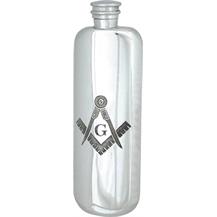 Masonic Top Pocket Flask with 'G' - 3oz