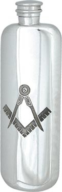 Masonic Top Pocket Flask without 'G' - 3oz