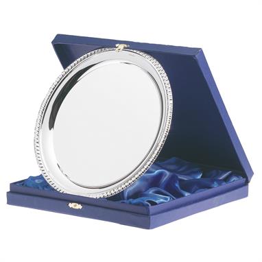 Silver Plated Round Salver & Box