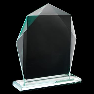 Ruby Collection Pentagon Glass Plaque