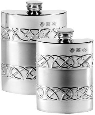 Pewter Hip Flask - Celtic Style