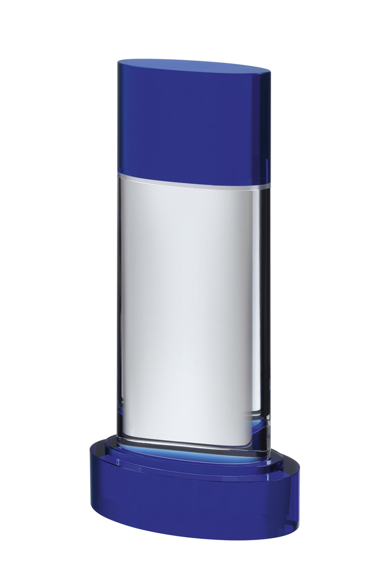 AC131 Blue and Clear Optical Crystal Award