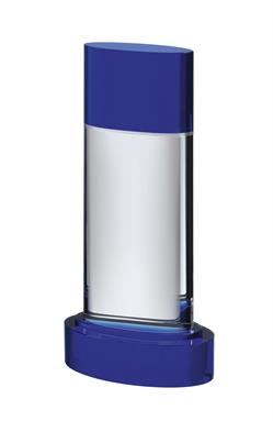 AC131 Blue and Clear Optical Crystal Award