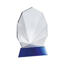 AC132 Blue and Clear Optical Crystal Award