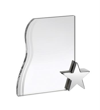 AC114d Crystal Star Award with Metal Star