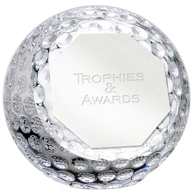 PA04C Golf Glass Paperweight