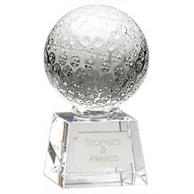 OK009C Optical Crystal Golf Ball Trophy Award